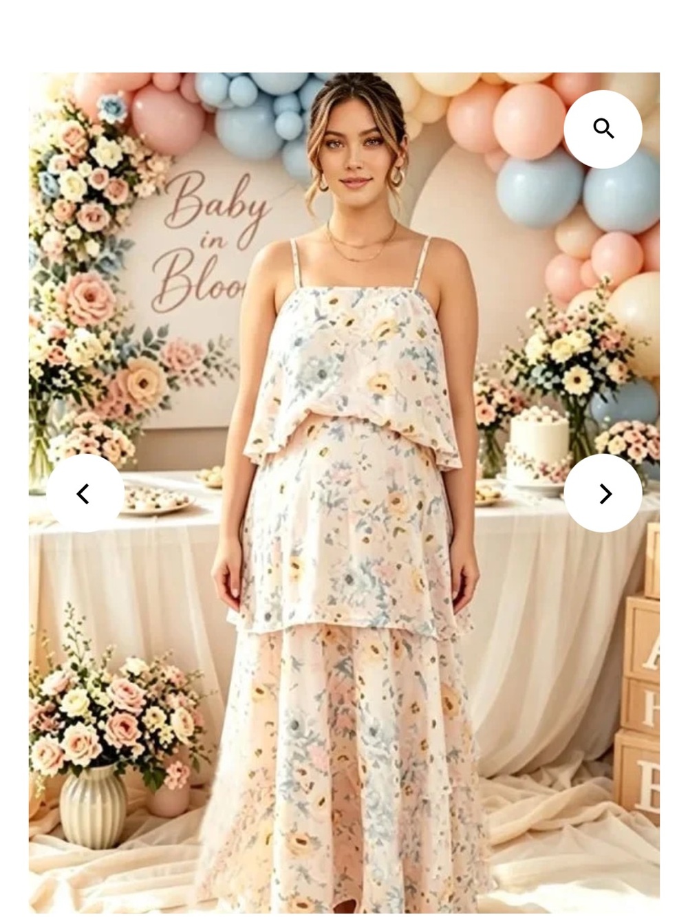 Momyknows Tiered Baby Shower Dress